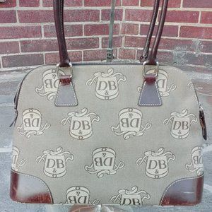 Dooney and Bourke Brown Donegal Crest Doomed Satchel